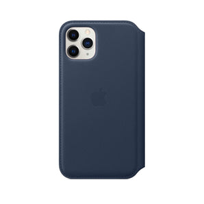 iPhone 11 Pro Leather Folio Case - Deep Sea Blue