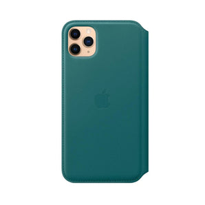 iPhone 11 Pro Leather Folio Case - Peacock