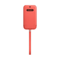 iPhone 12 mini Leather Sleeve with MagSafe - Pink Citrus