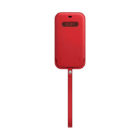 iPhone 12 mini Leather Sleeve with MagSafe - Scarlet
