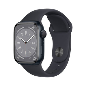 Refurbished Apple Watch Series 8 - 41mm Midnight Aluminium Case with Black Sport Band